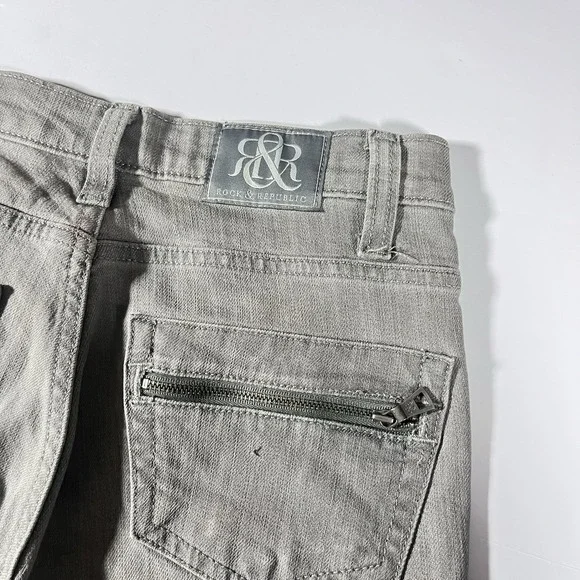 Rock & Republic Womens Hamburg Jeans Gray Denim Size 0 - Picture 14 of 15